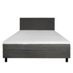 Boxspringbett Joiselle inkl. Topper - Webstoff - Anthrazit - 180 x 200cm