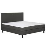 Boxspringbett Joiselle inkl. Topper - Webstoff - Anthrazit - 180 x 200cm