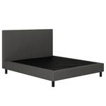 Boxspringbett Joiselle inkl. Topper - Webstoff - Anthrazit - 180 x 200cm