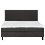 Boxspringbett Joiselle inkl. Topper - Webstoff - Anthrazit - 180 x 200cm