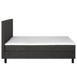 Boxspringbett Joiselle inkl. Topper - Webstoff - Anthrazit - 180 x 200cm