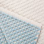 Tapis en laine Skive Coton / Laine - Bleu clair - 65 x 130 cm