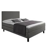 Boxspringbett Joiselle inkl. Topper - Webstoff - Anthrazit - 140 x 200cm