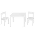 Table et chaises Little Stars (3 élém.) Peuplier massif - Blanc