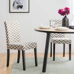 Gestoffeerde stoelen Nella (set van 2) Geweven stof/massief grenenhout - grijs patroon/grenenhout