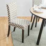 Gestoffeerde stoelen Nella (set van 2) Geweven stof/massief grenenhout - grijs patroon/grenenhout