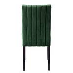 Chaises capitonnées Filot (lot de 2) Velours / Hévéa massif - Vert foncé