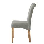 Gestoffeerde stoelen Jeanne Geweven stof/massief eikenhout - Gemêleerd grijs