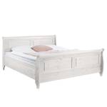 Houten bed Arette Massief grenenhout - Wit gewaxt grenenhout