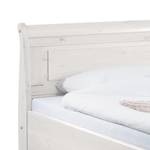 Houten bed Arette Massief grenenhout - Wit gewaxt grenenhout