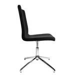 Chaise de bureau Cube I Tissu / Acier - Chrome - Noir