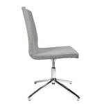 Chaise de bureau Cube I Tissu / Acier - Chrome - Gris clair