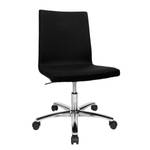 Chaise de bureau Cube II Tissu / Acier - Chrome - Noir