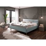 Letto imbottito LOTTE Tessuto Meara: grigio menta - 180 x 200cm