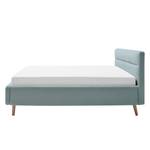 Letto imbottito LOTTE Tessuto Meara: grigio menta - 180 x 200cm