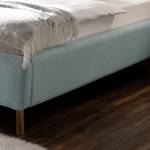 Letto imbottito LOTTE Tessuto Meara: grigio menta - 180 x 200cm