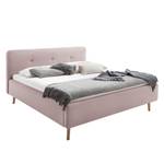 Gestoffeerd bed Jolin geweven stof - Oud pink - 180 x 200cm