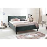 Gestoffeerd bed Luana geweven stof - Antraciet - 160 x 200cm