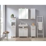 Meuble sous lavabo Quickset 931 Blanc / Imitation chêne