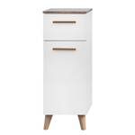 Meuble bas Quickset 931 Blanc / Imitation chêne