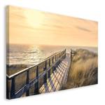 Bild Steg zum Strand Papier / MDF - Braun - 118 x 2 cm