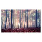 Bild Herbstwald Papier / MDF - Rot