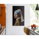 Toile Jan Vermeer I Tissu / MDF - Marron