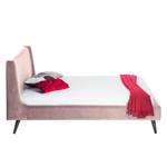 Gestoffeerd bed Limmer geweven stof in fluwelen look - Mauve - 160 x 200cm