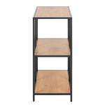 Open kast Coogee VI wild eikenhouten look/zwart - Hoogte: 78 cm