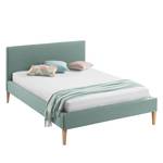 Gestoffeerd bed Nowra Geweven stof - Lichtblauw - 160 x 200cm