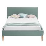 Gestoffeerd bed Nowra Geweven stof - Lichtblauw - 160 x 200cm