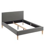 Gestoffeerd bed Nowra Geweven stof - Grijs - 180 x 200cm