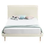 Gestoffeerd bed Eden Hill Geweven stof - Beige - 140 x 200cm