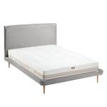 Gestoffeerd bed Eden Hill Geweven stof - Grijs - 160 x 200cm