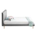 Gestoffeerd bed Eden Hill Geweven stof - Antraciet - 160 x 200cm