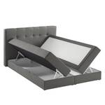 Lit boxspring Royal Night Tissu - Avec tiroir de lit - Gris fumé - 160 x 200cm - 2 tiroirs de lit