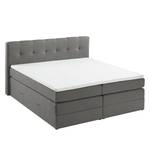 Boxspring Royal Night geweven stof - incl. opbergruimte - Rookgrijs - 180 x 200cm - 2 opbergruimtes