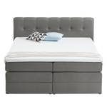 Boxspring Royal Night geweven stof - incl. opbergruimte - Rookgrijs - 180 x 200cm - 2 opbergruimtes