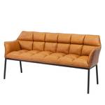 Banquette Thinktank Imitation cuir / Acier - Cognac / Noir