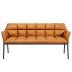 Banquette Thinktank Imitation cuir / Acier - Cognac / Noir