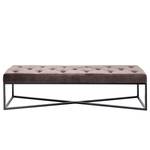 Banc Crossover Velours / Acier - Taupe / Noir