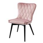 Gestoffeerde stoel Black Marshall fluweel/massief beukenhout - roze/zwart