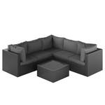 Loungeset Paradise Lounge (6-teilig) Webstoff / Polyrattan - Grau / Anthrazit