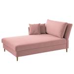 Chaise longue Hillarys II geweven stof - Mauve - Breedte: 101 cm - Armleuning vooraanzicht links