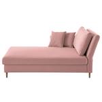 Chaise longue Hillarys II geweven stof - Mauve - Breedte: 101 cm - Armleuning vooraanzicht links