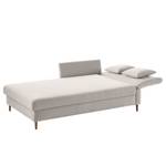 Chaise longue Hillarys II geweven stof - Platina - Breedte: 110 cm - Armleuning vooraanzicht rechts