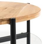 Tavolino da salotto Paripe Quercia massello / Ferro - Quercia / Nero opaco