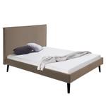 Gestoffeerd bed Venla geweven stof - Latte Macchiattokleurig - 180 x 200cm