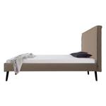 Gestoffeerd bed Venla geweven stof - Latte Macchiattokleurig - 180 x 200cm