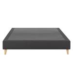 Sommier boxspring Alven Tissu - Noir - 180 x 200cm